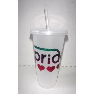 Clear Tumblers w/ Holographic Rainbow Vinyl